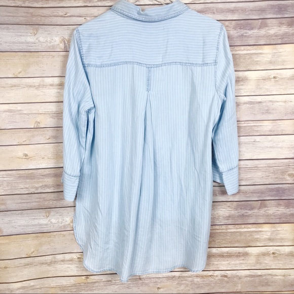 denim by Ellison | NWT Striped chambray Blouse - Picture 7 of 7